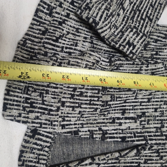 Nic & Zoe Black and White Open Front Cardigan, Blazer Jacket, Petite Medium - Picture 5 of 7